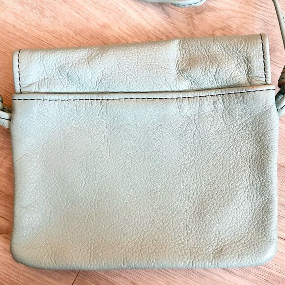 Artisan Handmade Aqua Genuine Leather Small Crossbody Purse - Made In The USA - Picture 3 of 11